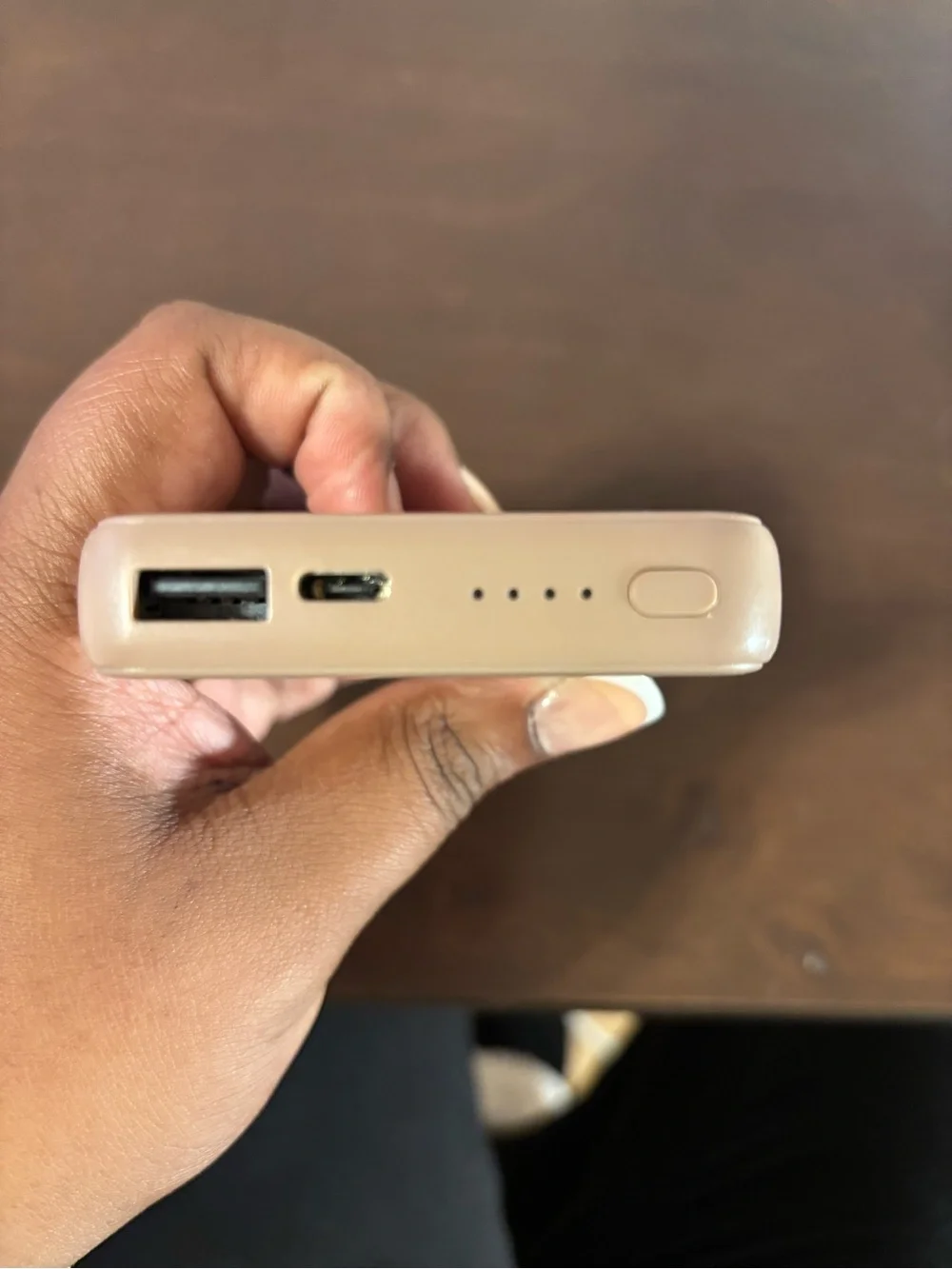 10,000mAh Portable Power Bank USB Charger – dusty pink – Untested